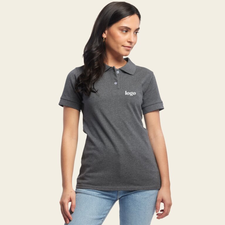 Polo personnalisable femme en coton bio 220 gr/m² les Filosophes® - Beauvoir | pandacola