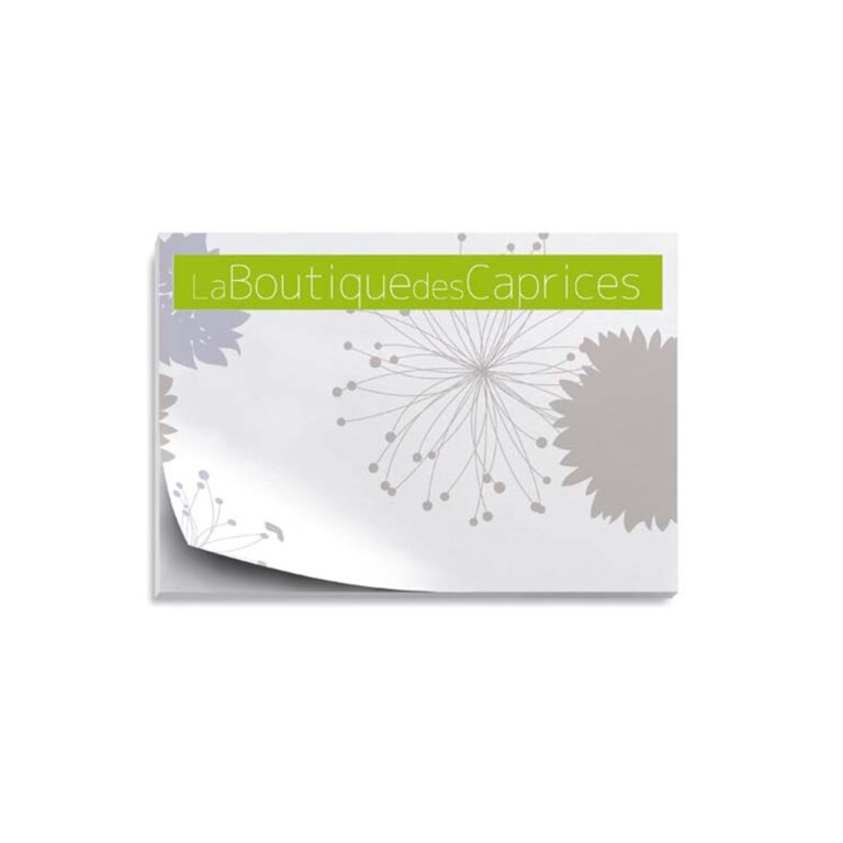 Mémos personnalisable rectangle 10 x 7,2 cm avec 25, 50 ou 100 feuilles - Ekri | pandacola - 1