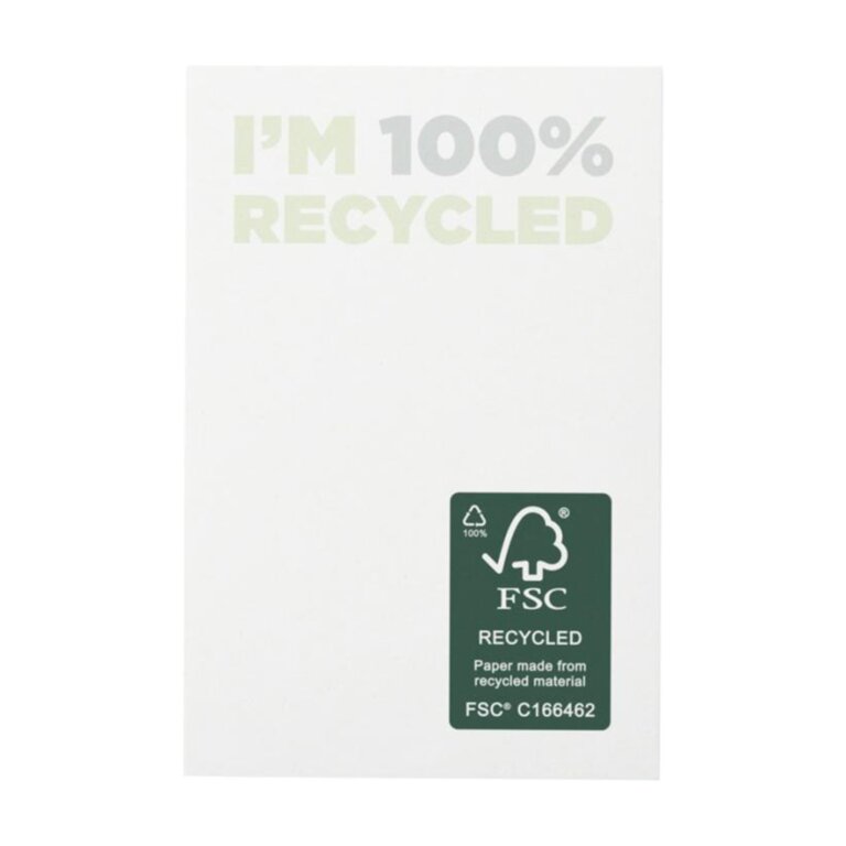 Mémos personnalisable rectangle 7,5 x 5 cm avec 25, 50 ou 100 feuilles - Ekri Recyclé | pandacola - 1