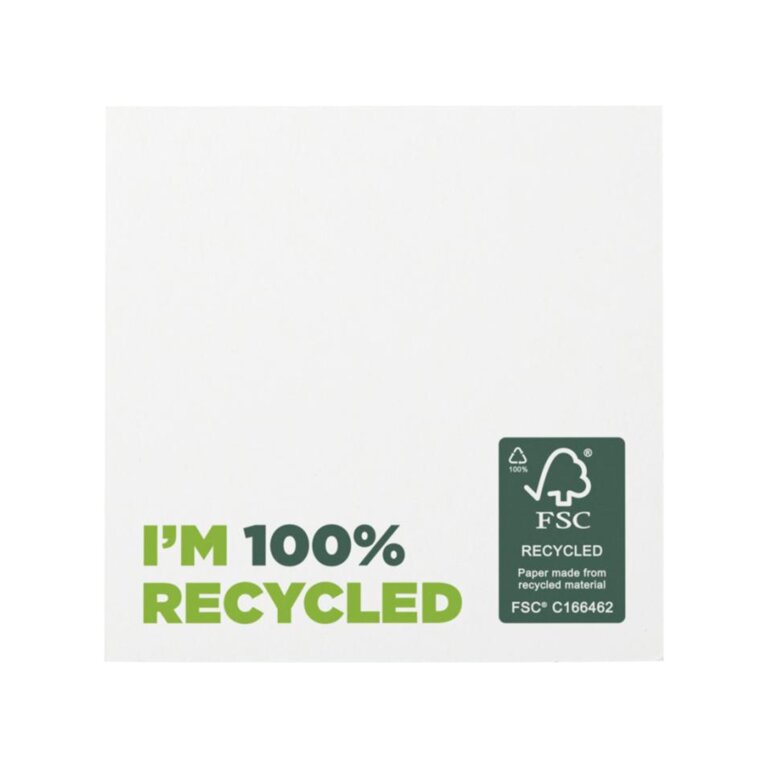 Mémos personnalisable carré 7,5 x 7,5 cm avec 25, 50 ou 100 feuilles - Ekri Recyclé | pandacola - 2